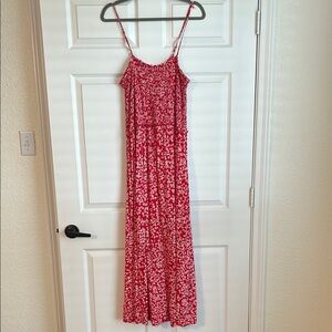 Floral Red Maxi Dress